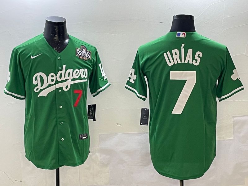 Men Los Angeles Dodgers #7 Urias Green Fashion 2025 Nike MLB Jersey style 3->los angeles dodgers->MLB Jersey